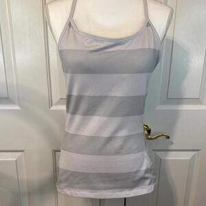 Active by Old Navy Women's Grey Striped Camisole Tank Top